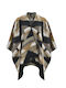 Beige Damen Poncho