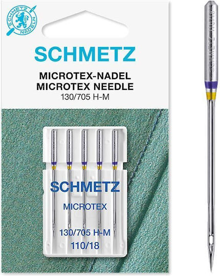 Set 5 Nadeln Schmetz Mikrofaser Nadelgröße 110 Nähmaschine Nadel System 130/705 H