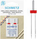 Set 2 Ace Schmetz Twin Needles Dimensiune 80 Distanța între Ace 4 Mm