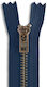 YKK Reißverschluss Marineblau aus Metall 75cm.