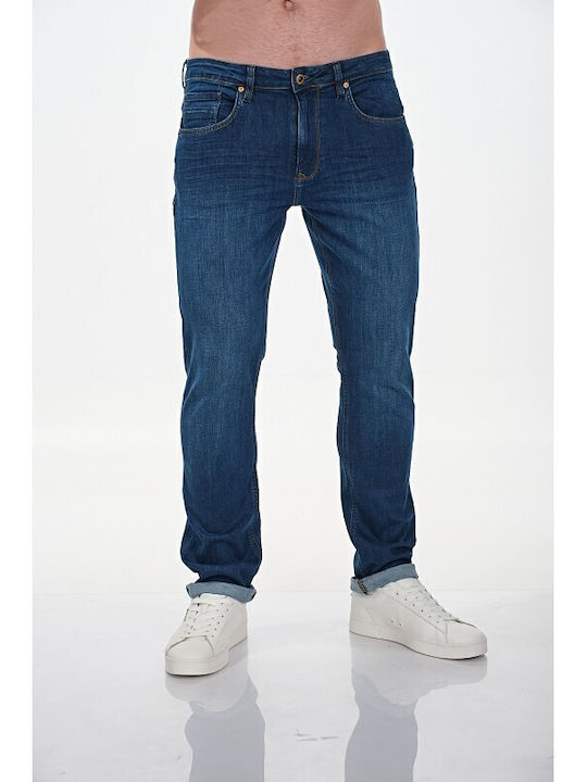 Ανδρικό Παντελόνι Τζιν με Regular Εφαρμογή Denim Blue