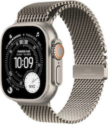 Apple Watch Ultra 3 49mm Natural Titanium Case with Natural Titanium Milanese Loop