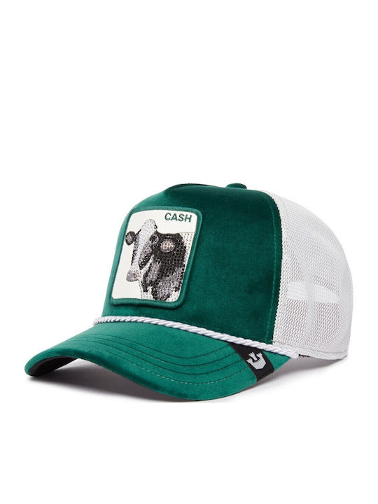 Καπέλο Jockey Στρας Jewel Emerald Cow Αγελάδα Πράσινη Goorin Bros