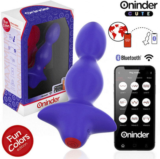 Oninder Anal Plug with Wireless Functionality and Vibration Purple