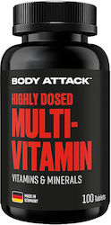 Body Attack Multivitamin Multi Vitamin 100 Tablets Body Attack Multivitamin Multi Vitamin 100 Tablets
