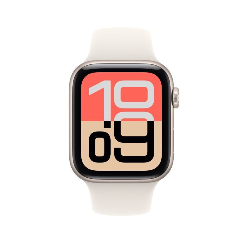 Apple Watch SE 3 Aluminium 44mm Αδιάβροχο με Παλμογράφο (Starlight Aluminium Case with Starlight Sport Band - M/L) (MEHJ4MPA)
