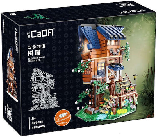 CaDA Bricks Конструктори Four Seasons Къща на Дърво за 8+ Години 1155 Бройки