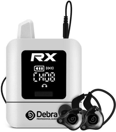 Debra St-mini 2.4g Stereo Wireless Monitoring System Receiver + White Headphones