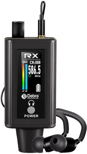 Debra Emx-1 Portable Wireless Monitoring System Receiver + Black Headphones