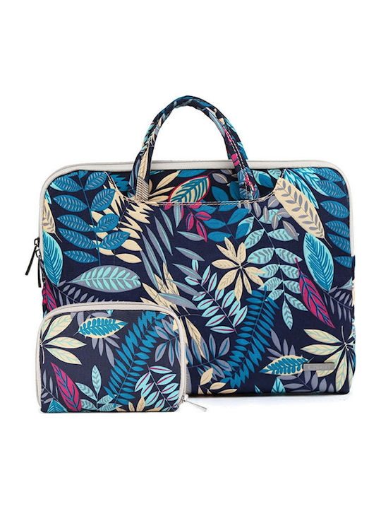 Tasche Fall für Laptop 13.3" με Έγχρωμη Εκτύπωση Φύλλων και Επιπλέον Θήκη