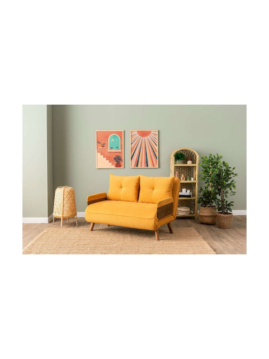 Cosmo Cu două locuri Canapea Pat Mustard 120x78x82cm.