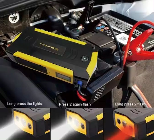 Portable Car and Motorcycle Battery Starter 69800mAh with Power Bank USB and 12V Flashlight