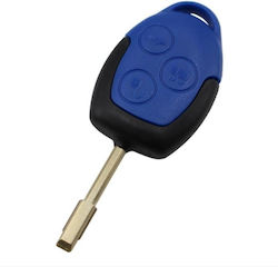 Carcasă cheie auto cu lamă cu 3 butoane Tip pentru Ford
