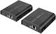 Extender Extender Over Cat.6 Twisted Pair Hdmi 4k/60hz Kvm Usb 2.0 Via 1g Ip Up To 120m/200m Max 253 Receivers Touch Screen
