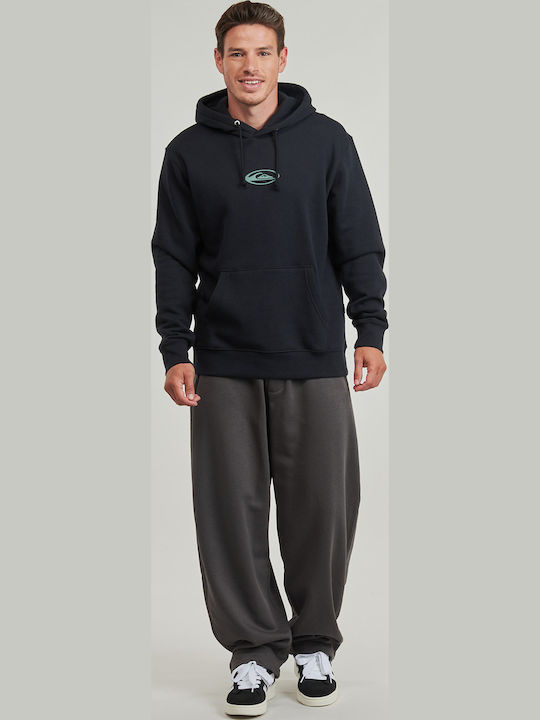 Salt Water Sweatshirt with Hood Black
