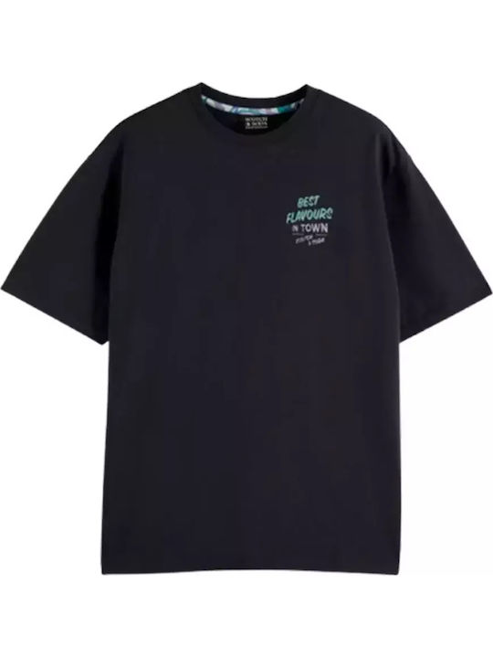 Scotch & Soda Artwork T-shirt Washed Black