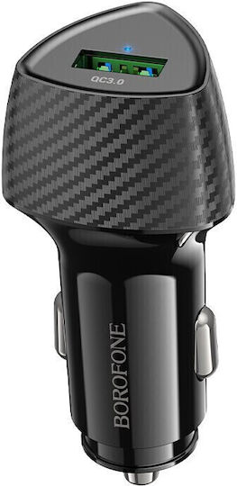 Borofone BZ31A Car Charger 18W with One Port 1xUSB-A Black Color