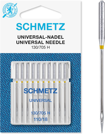 Set de Ace Universale Schmetz pentru Mașină de Cusut 10 Bucăți Mărimea Sistemului 110 130/705 H