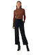 Women's Fabric Trousers Black