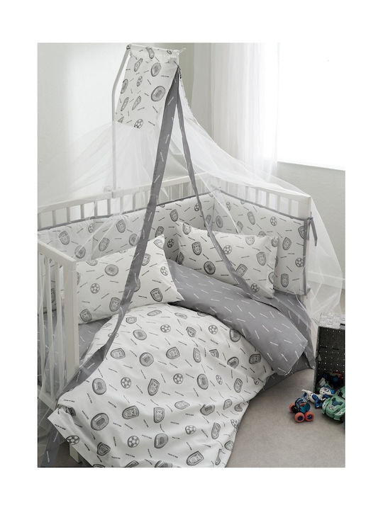 Vesta Home Set Baby Duvet Cover with Pillowcase Baby Paok02 Gray 120x165cm