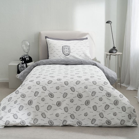 Vesta Home Set Kids Duvet Cover Single with Pillowcase Gray 170x240cm