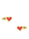 Senzio Belibasakis Kids Earrings Studs Hearts from Gold 9K