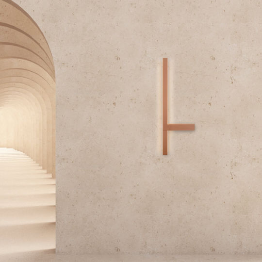 Zambelis Lights Lamp Wall with Integrated LED and Warm White Light Red