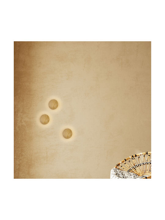 Zambelis Lights Lamp Wall with Integrated LED and Warm White Light Beige