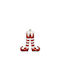 Elf Foot Hanging Christmas Tree Ornament Kallikantzaros Red 11x13cm