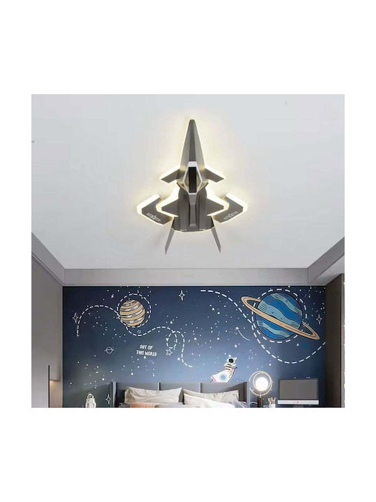 Alista Home Lampă De Tavan Pentru Copii Cu O Singură Lumină Din Metal 101W Cu Bază E27 Gri