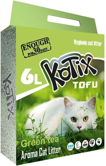 Tofu Kotix Katzenstreu mit Duft Grüner Tee 2.5kg / 6Es
