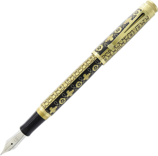 Retro 51 Писалка Medium Розова от Месинг с Червено Мастило
