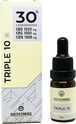 Health & Cannabis Έλαιο Κάνναβης σε Σταγόνες 3000mg με 10% CBD & με 10% CBG 10ml