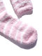 Frauensocken Fleece Gestreift Rosa
