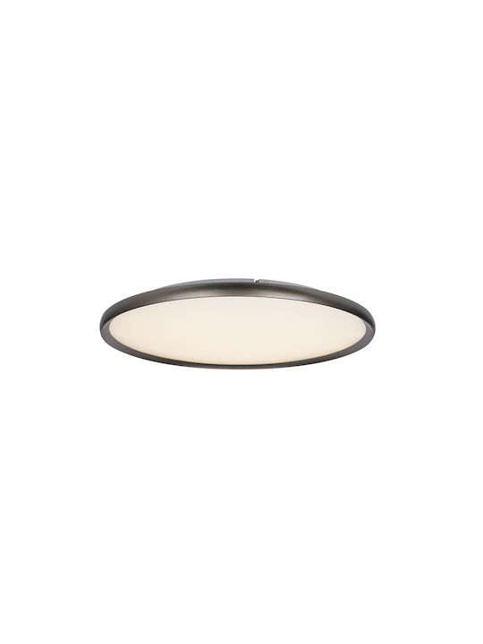 Zambelis Lights Πλαφονιέρα Οροφής Γκρι με Ενσωματωμένο LED