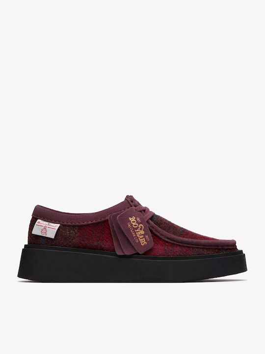 Clarks Wallabee Ανδρικά Μοκασίνια Μπορντό