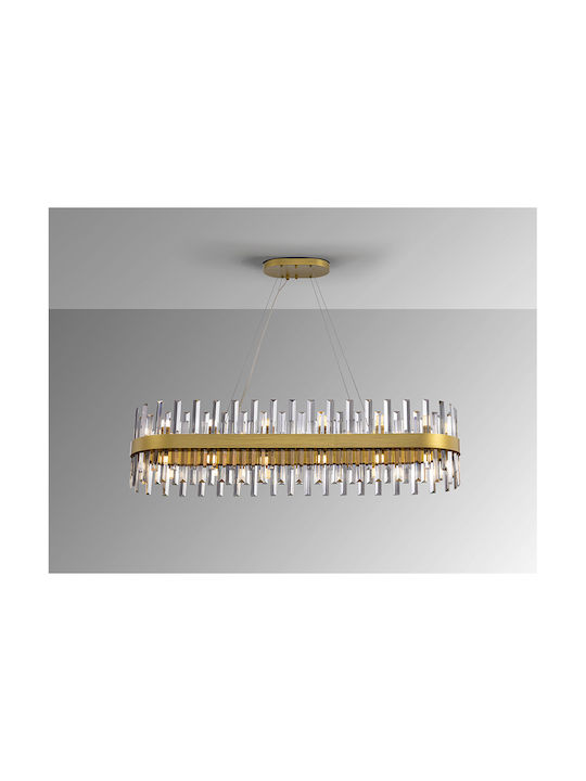Candelabru 28xLED încorporat Ø36cm cu Cristale Auriu 364874