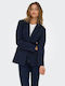 Only Long Women's Blazer Tlr Blue