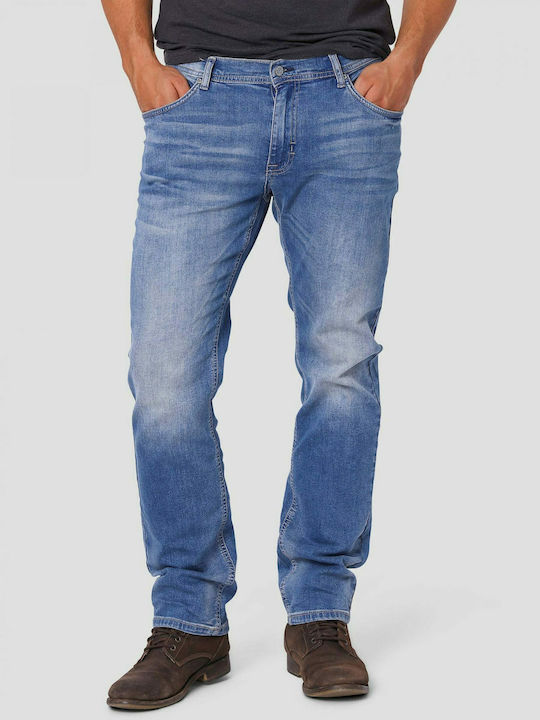 Men's Elastic Jeans Pants Light Blue