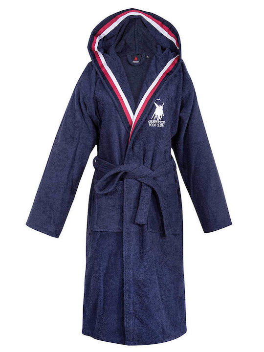 Greenwich Polo Club 3063 Halat de baie cu Glugă Marina 420gr/m²