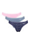 Βαμβακερά Damen Zeichenfolge 3Pack Blue