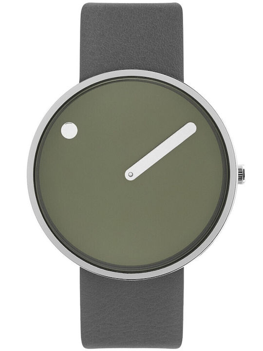 Picto Men's Watch 40mm Battery with Gray Leather Strap