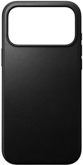 Nomad Modern Задна корица Кожа 0.85мм Черен (iPhone 17 Pro Max)