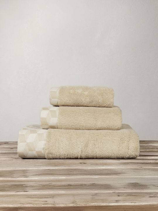 Nima Prosop de mână Luxe 40x60cm. Bej muștar Greutate 600gr/m²