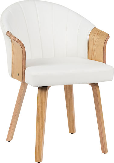 Fotolii Sala de mese Lemn White/Natural 1buc 55x58x78buc