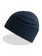 Beanie Unisex Fleece Beanie Knitted in Navy Blue color