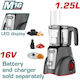 Total Mini Chopper Multi Blender Li-ion 16V 1,25 Liter Ohne Batterie & Ladegerät TMG026K