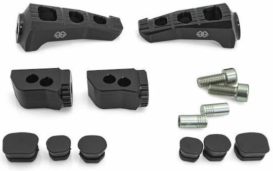 Gilles Picior de picior Μοτοσυκλέτας în Culoare Black RGK-660-UF20-SET-B