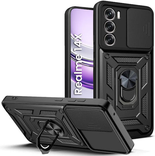 Калъф За Мобилен Телефон Защита Realme 14X Realme C75 Camshield Slide Черен