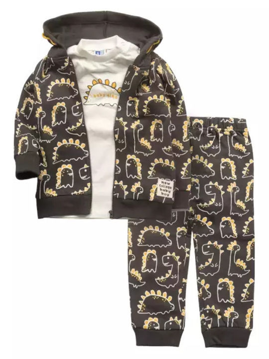 Kids Sweatpants Set Anthracite 2pcs